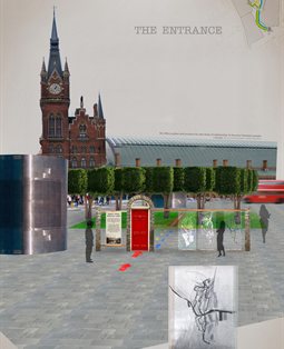 The entrance